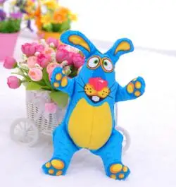 Fat cat-rabbit игрушка для домашних животных игрушка со звуком, собака dentifrice Toys pet suppy 2 цвета - Цвет: Синий