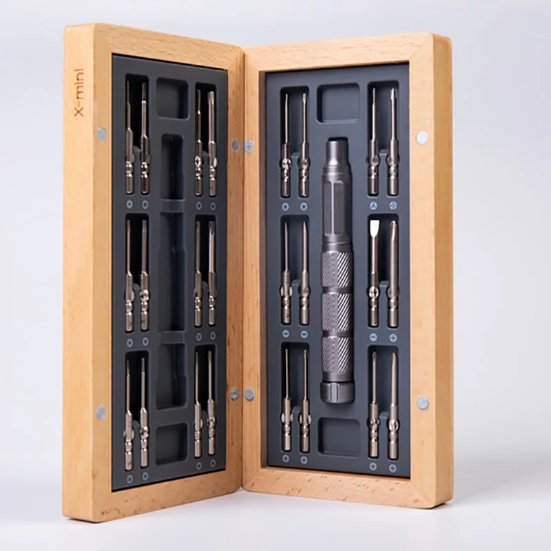 

24 in 1 X-mini Precision Screwdriver Bit Set Magnetic Cross Word Hexagon Y0.6 TH0.5 CC2.2 for Phone Repair Screw Driver