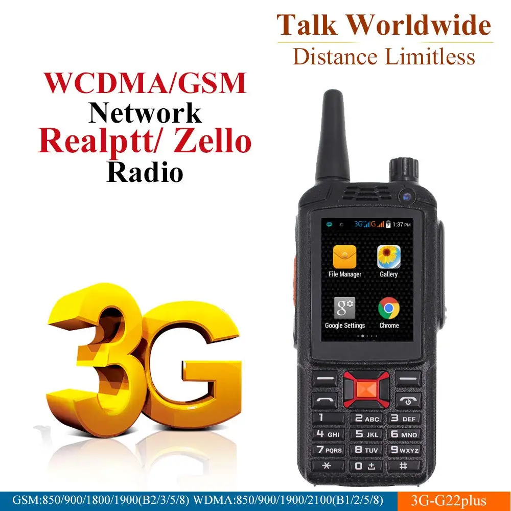 Anysecu WCDMA GSM 3g wifi радио G22+ Android система FM trancever 3g-22 PLUS F22 сеть радио работает с Real-ptt/Zello - Цвет: 3G-G22plus