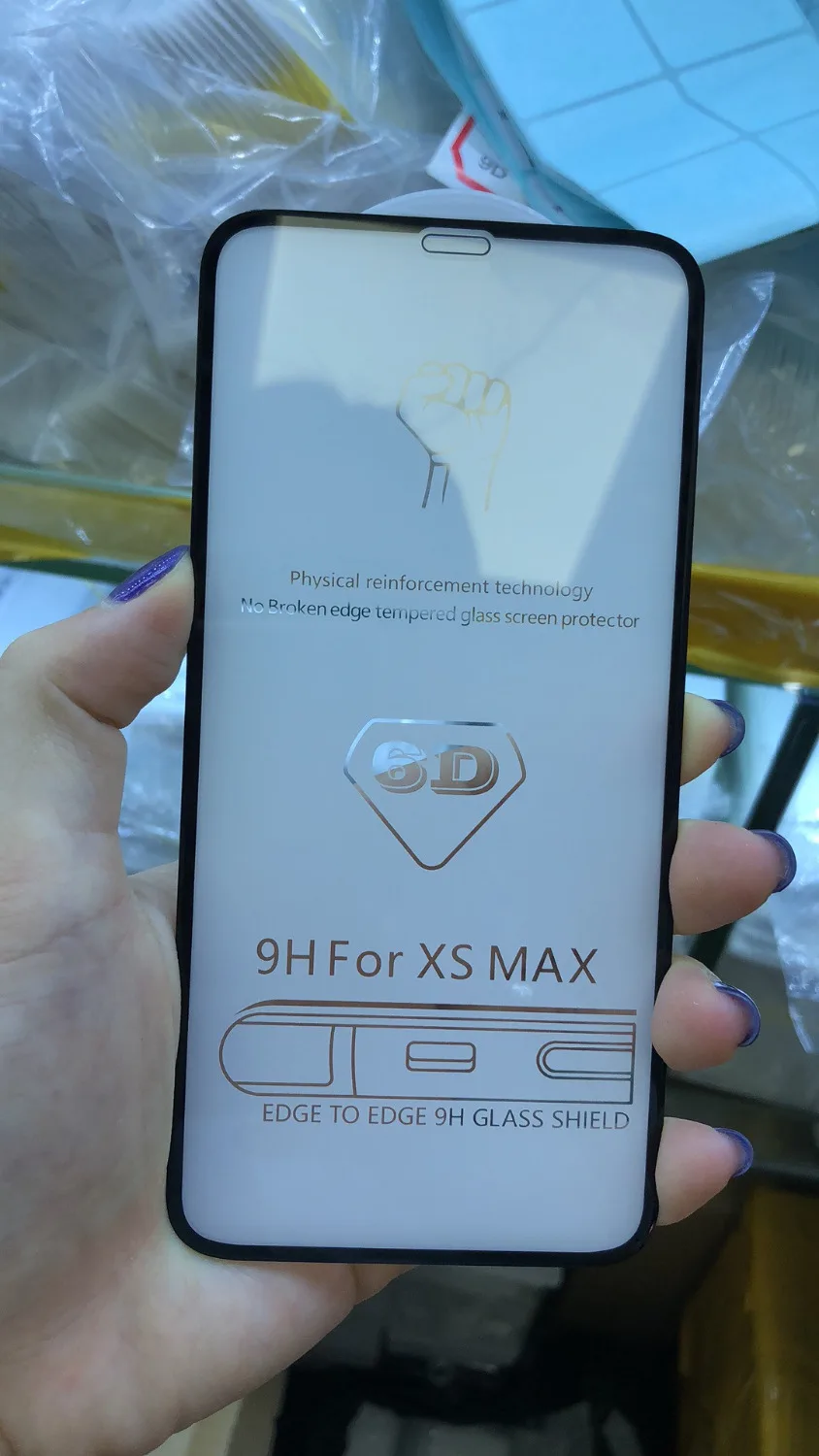 100 шт./лот 6D закаленное стекло для защиты экрана Iphone 5 8 6 1 дюймов 9H полная Защита