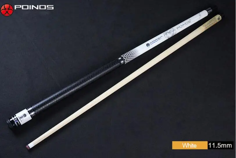 White Новое поступление POINOS бренд CR бильярдные палочки набор Прочный портативный 11,5 мм наконечники черный/белый/синий/золотой цвета Китай - Цвет: White