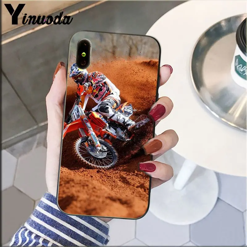 Yinuoda Moto Cross Мотоцикл Спорт новинка Fundas чехол для телефона iPhone X XS MAX 6 6S 7 7plus 8 8Plus 5 5S