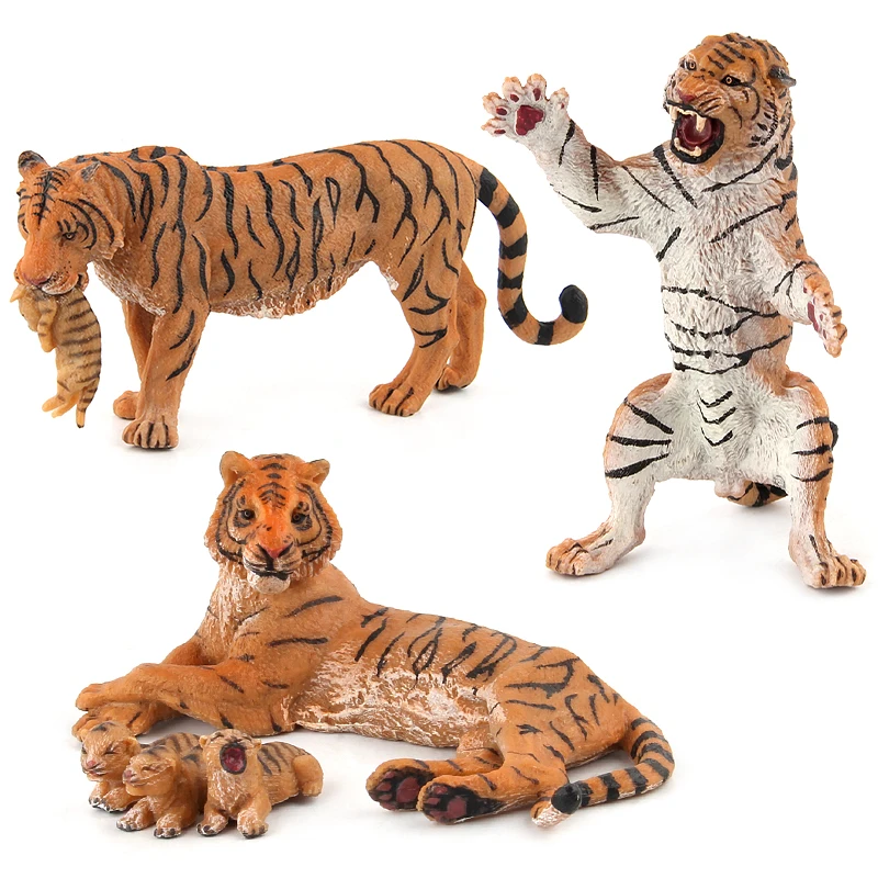 New Plastic Model Kid Learning Toys Fun Educational Toy Tiger Family