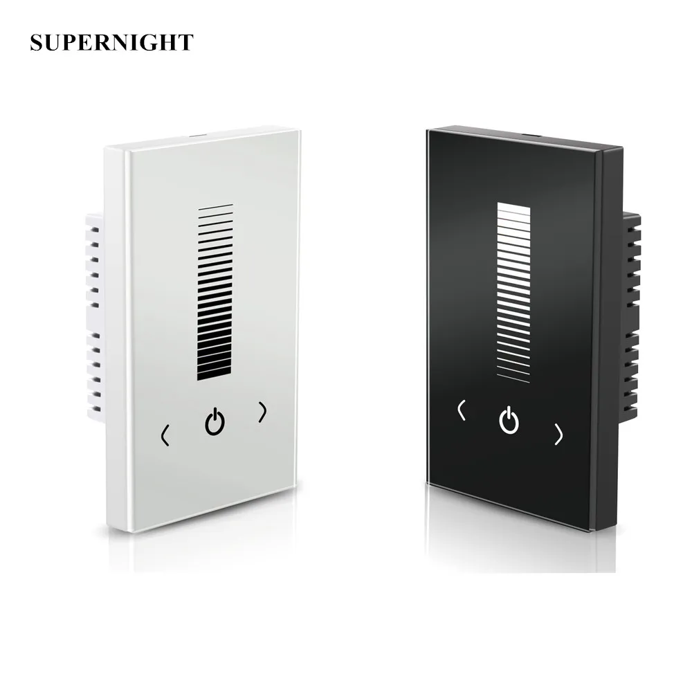 SuperNight Touch Sensor Dimmer Glass Panel Wall Switch DC 12V 24V Single Color LED Controller for 5050 3528 SMD Strip Light | Лампы и