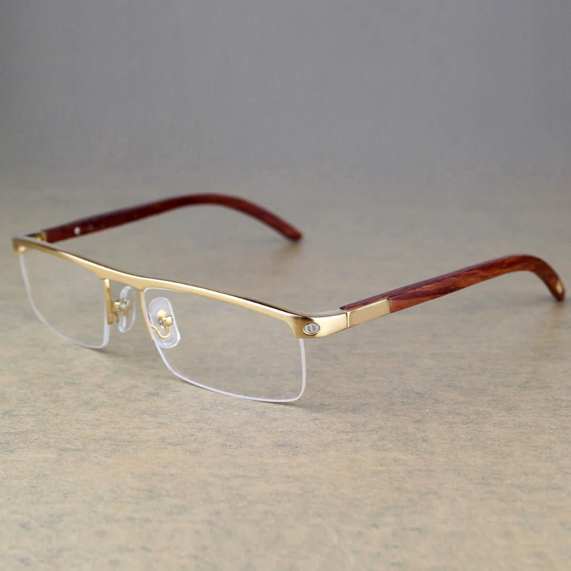 Vintage Wood Carter Glasses Men Designer brand wooden Eyeglasses frames