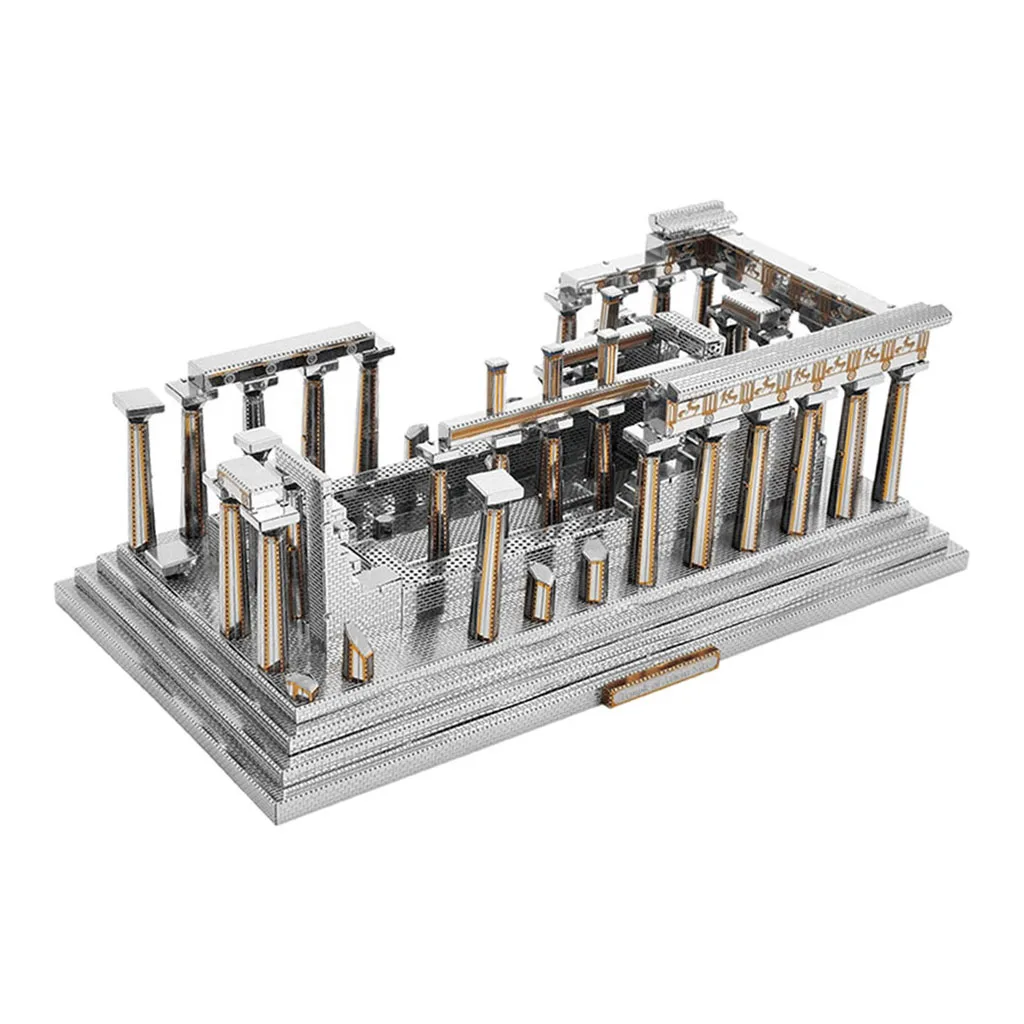 142pcs/ set 3D Metal Puzzles - DIY Greece Temple of Athena Model Assemble Model Kits Jigsaw Building Toy Home Decor Souvenirs
