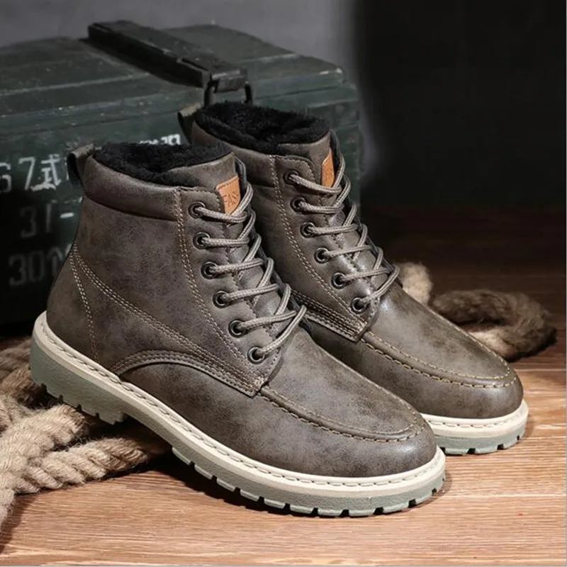 

Warm Men Winter Boots for Man Warm Waterproof Rain Boots Shoes 2018 New Men's Ankle Snow Boot Boots Fashion men Winter Shoes