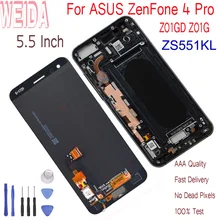 

WEIDA 5.5"For ASUS ZenFone 4 Pro ZS551KL Z01GD Z01G LCD Display Touch Screen Digitizer Assembly Frame Replacement With Tools