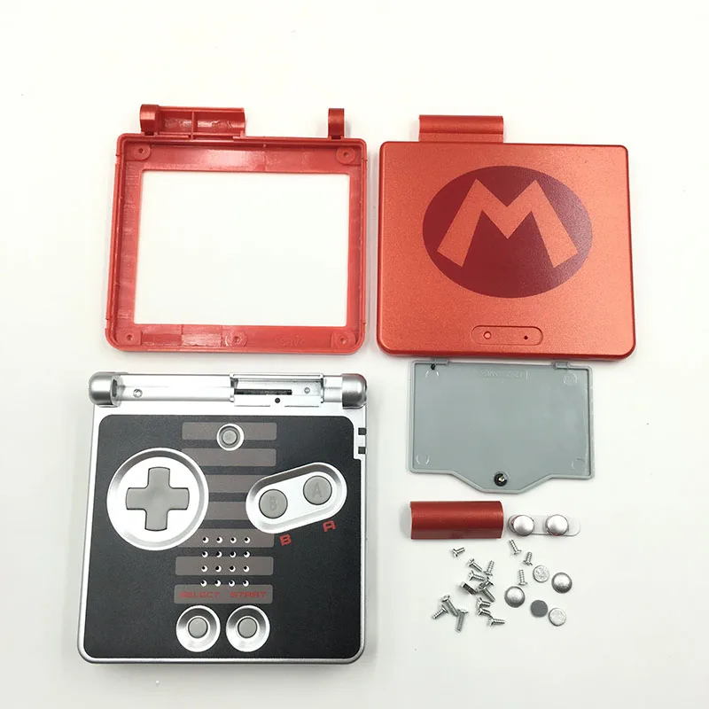 6 шт. красно серебристый корпус чехол Замена для Nintendo Gameboy Advance SP GBA SP|Запасные