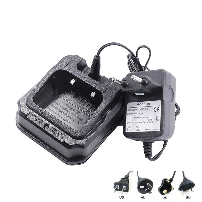 CHR-9700 AC Plug док Батарея Зарядное устройство для BaoFeng BF-9700 UV-9R плюс A58 R760 UV-XR A-58 GT-3WP UV-5S GT-3WP RT6 Walkie Talkie