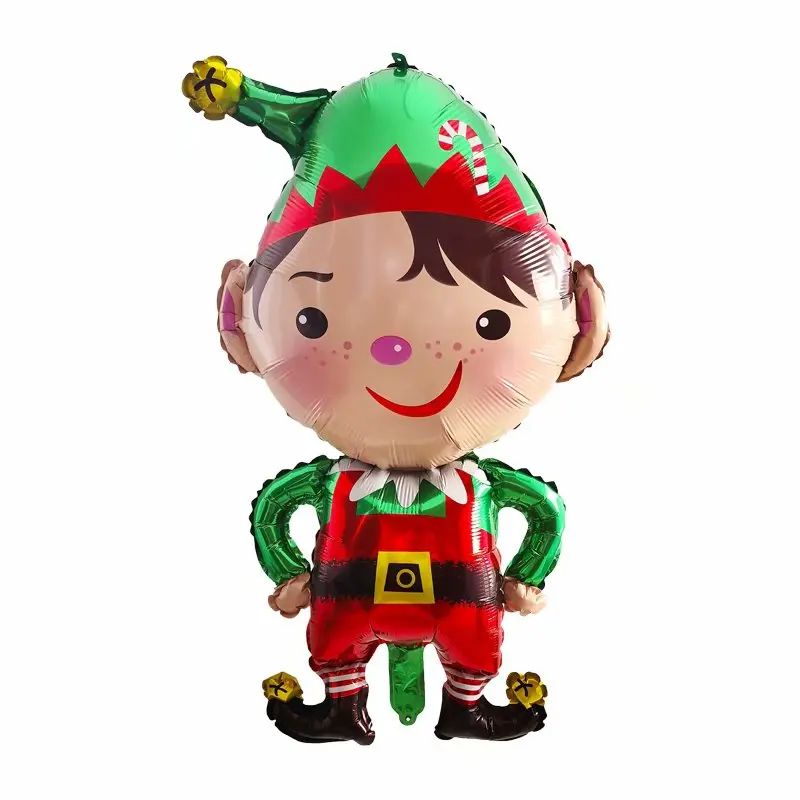 Рождественские шары Санта-Клаус, фольгированные шары, Подарочная коробка, Рождественские шары-колокольчики, рождественские украшения, Рождественский Снеговик, орнамент - Цвет: Насыщенный сапфировый