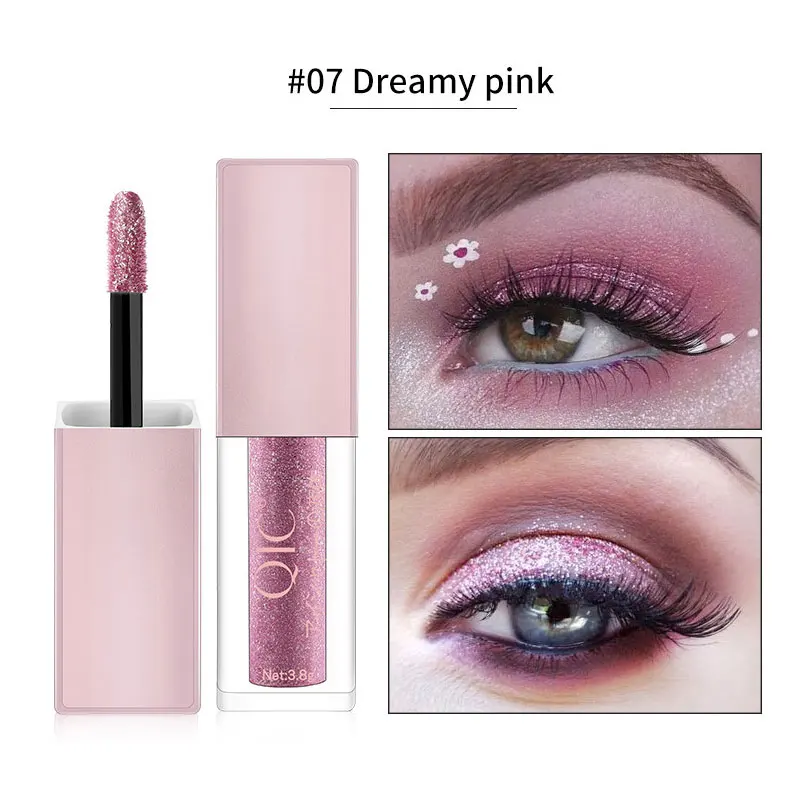 

QIC Cosmetics Makeup Liquid Eyeshadow Glitter Shimmer Eye Shadow Long Lasting Metallic Pigment Eye Liner Pencil Make Up