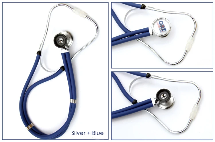Высокого качества Швейцарский Carent CRT868 двойного назначения стетоскоп плода сердечный ритм двойной врач ФХР профессиональный - Цвет: silver blue