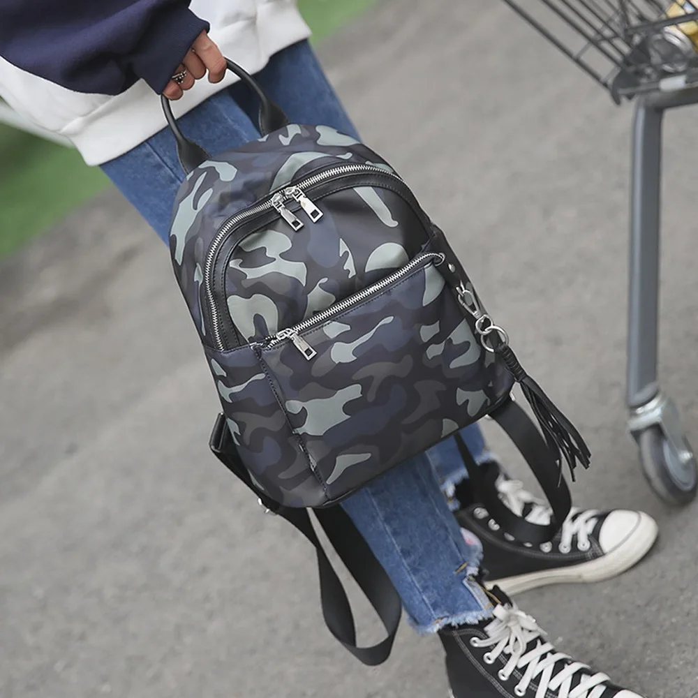 DIINOVIVO, камуфляжный женский рюкзак, в стиле панк, с кисточками, маленькие школьные сумки, дизайнерские, повседневные, дорожные сумки, Bolsas Feminina WHDV0224