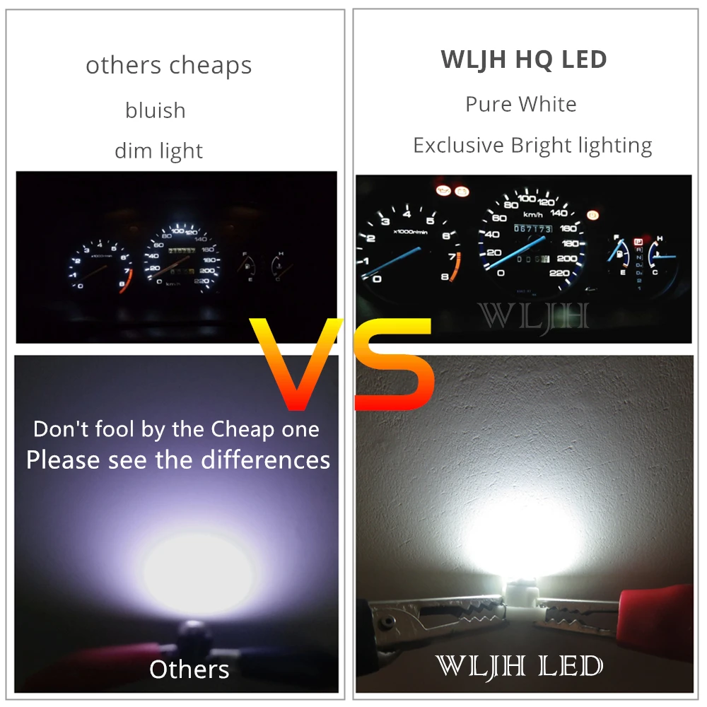 Автомобильная светодиодная лампа WLJH 10x T4.2 Neo клиновидная приборная панель