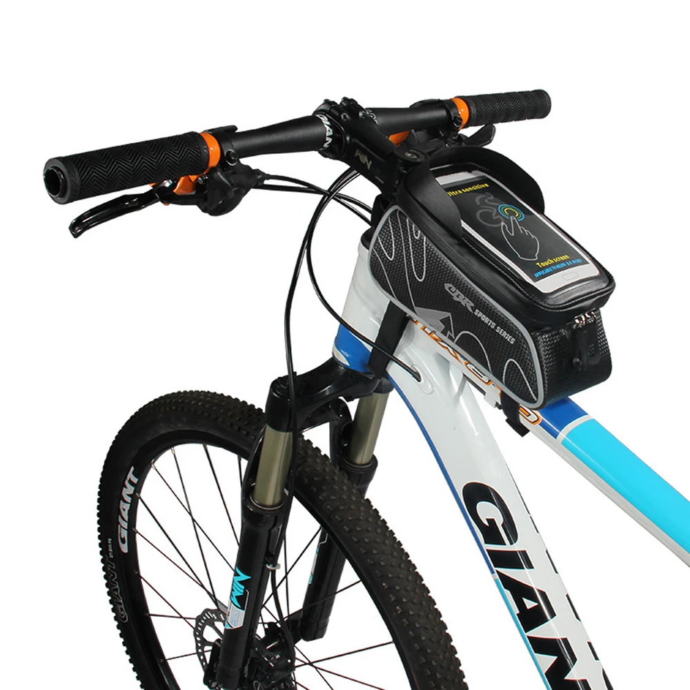 6 дюймов непромокаемые велосипедные сумки для телефона, горный велосипед, верхняя труба, рамка для сенсорного экрана, дорожные велосипедные сумки, чехол для мобильного телефона
