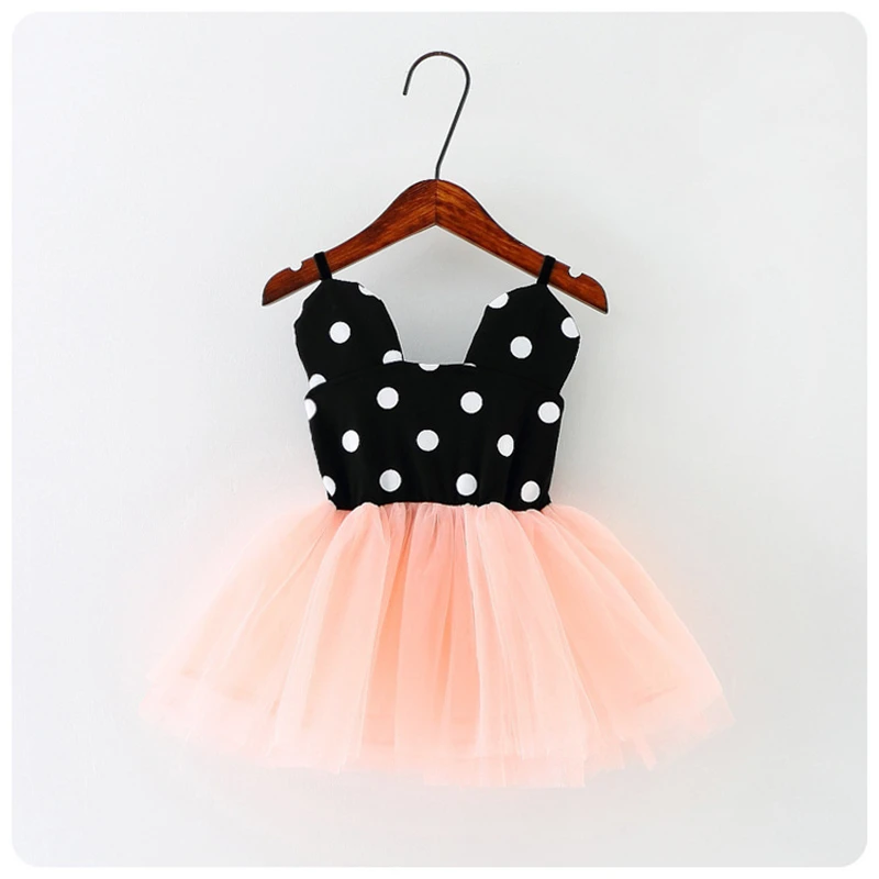 

Baby Girl Mickey Dress Sweet Girl Suspender Polka Dot Splice Dress Mickey Mouse Clothing Toddler Girl Tutu Clothes Ball Gown