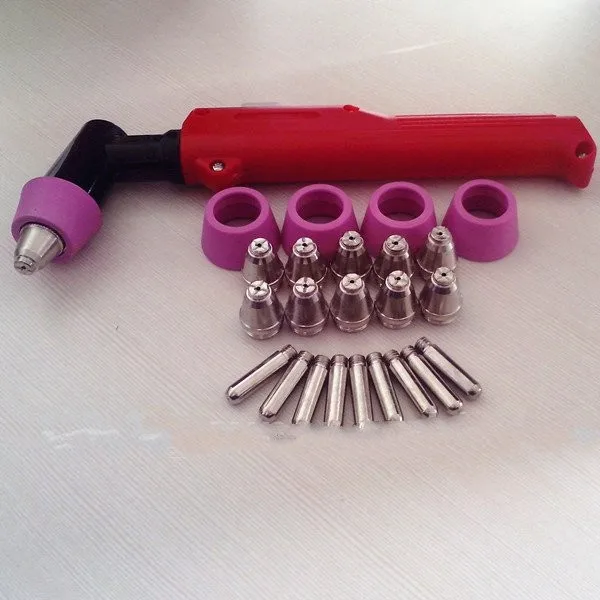AG60-Hand-Use-Torch-Head-Nozzle-10pcs-10-Electrode-Shield-Cap-2pcs-Air-Cooled-Plasma-Cutting