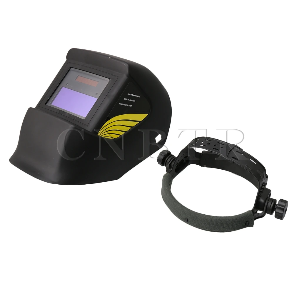 

CNBTR Solar Welding Helmet Auto Darkening Professional Hood with Wide Lens Adjustable Shade Range Weld Grinding Welder Mask