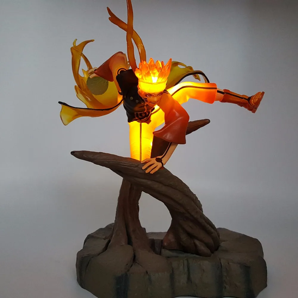 

Anime Naruto Action Figure Sennin Mode Led Light Toy 230mm Anime Naruto Shippuden Figurine Sasuke
