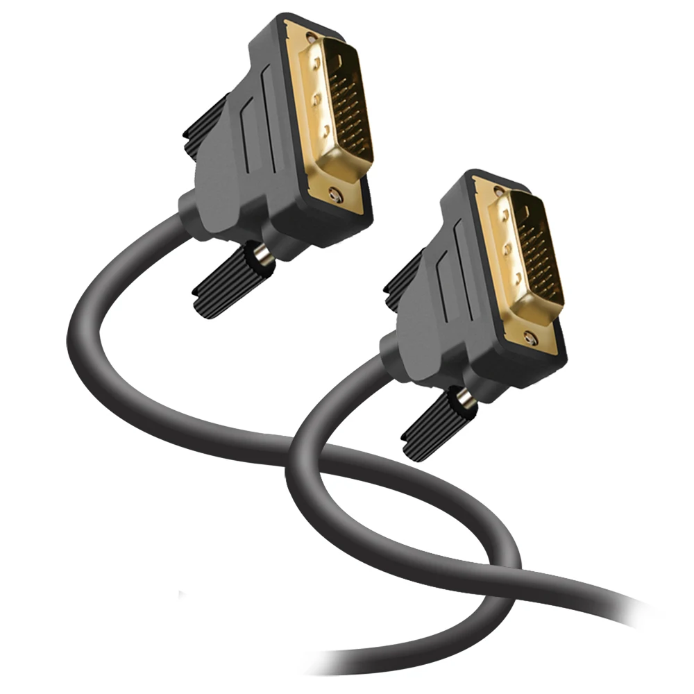 عالية السرعة DVI إلى DVI 24 + 1 مهائي كابلات DVI-D الذهب مطلي كابل DVI مع 3D 1080 P للتلفزيون محمول العارض