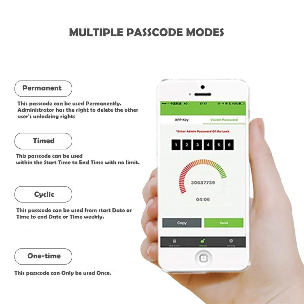 Bluetooth APP нет сети дистанционное управление RFID карты и несколько кодов и пароль разблокировка умный дверной замок