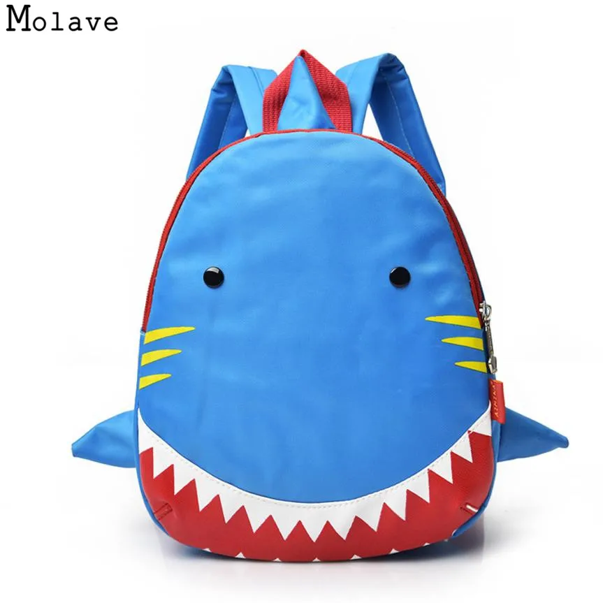 2017 3D Cartoon Shark Plush Children Backpacks kindergarten Schoolbag
