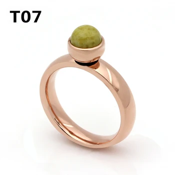 

2017 High Quality Charming Stainless Steel Plated Rose Gold Big Crystal Ring For Wedding Promotion Can't Move T07