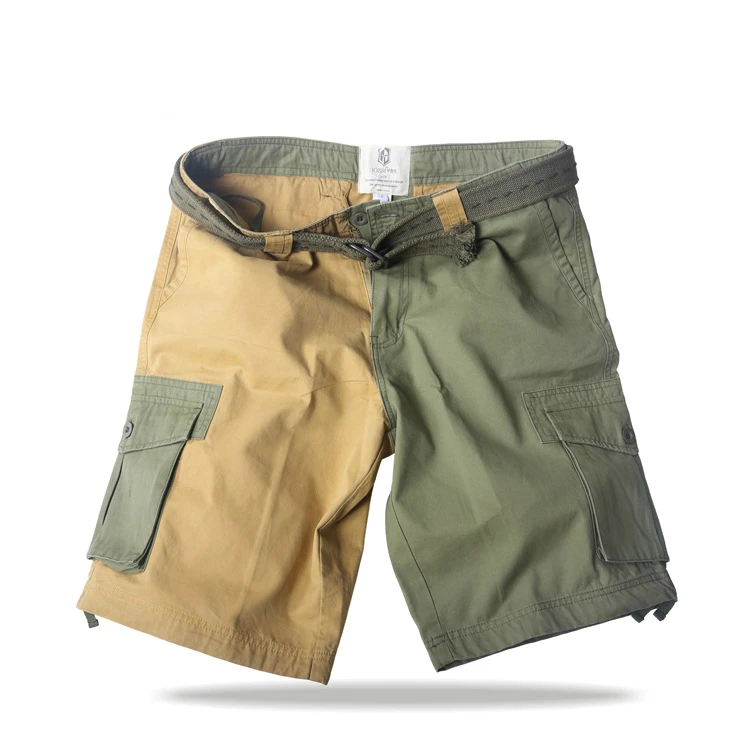 Buy 2017 Two tone Cotton Cargo Men Climbing Hiking Shorts Multi Pocket Outdoor