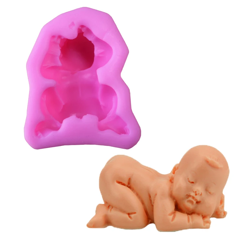 

Form For Soap Baby Newborn Baby 3d Silicone Mold Fudge Fondant For Cake Decorating Baking Silicone Forms