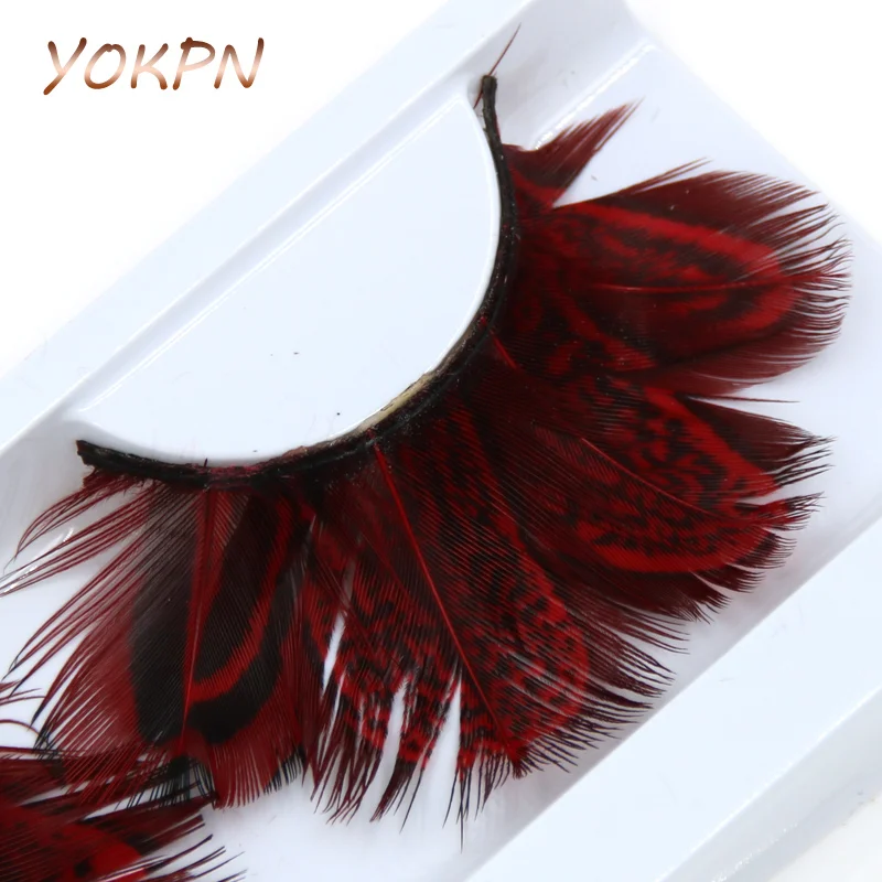 YOKPN Red Crisscross Feather False Eyelashes Striped Thick Smoked Exaggerated Fake Eyelashes Stage Performance Makeup Eye Lashes YOKPN Red Crisscross Feather False Eyelashes Striped Thick Smoked Exaggerated Fake Eyelashes Stage Performance Makeup Eye Lashes