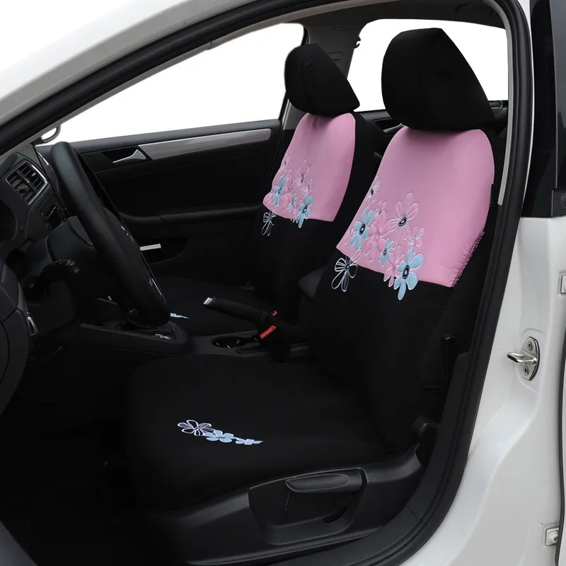 Autoyouth автомобилей чехлы полный комплект универсальный fit задние розовый автомобиль аксессуары вышивка цветы автомобиль для укладки женщины-как чехол на сиденье чехлы чехлы для авто
