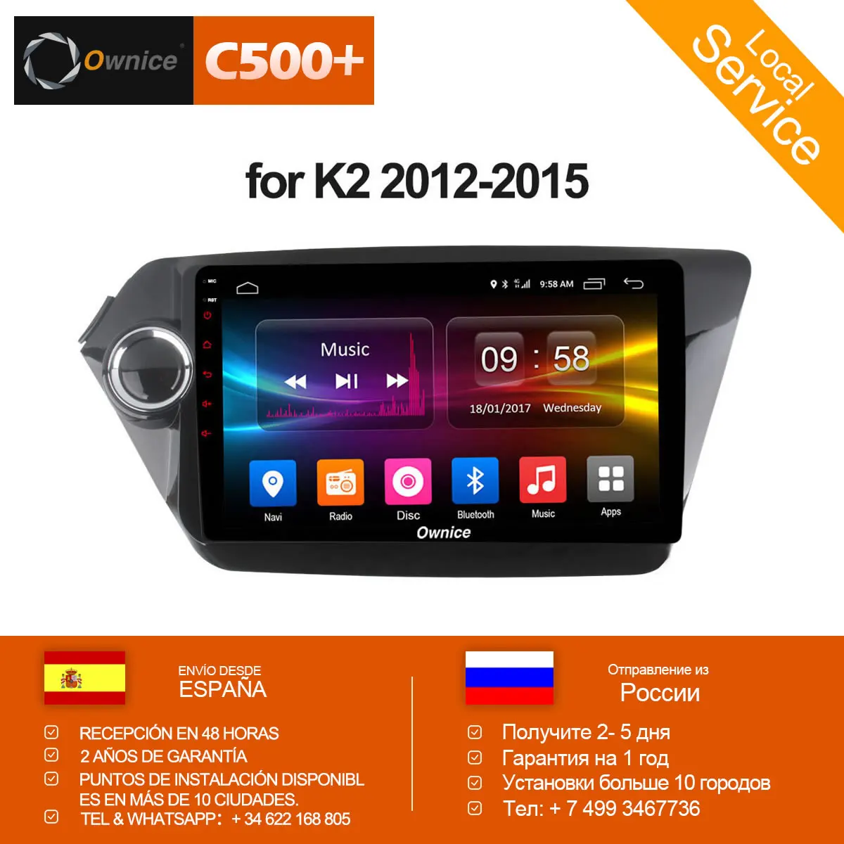 

Ownice C500+ G10 android 8.1 Octa 8 core car radio gps navi player for Kia k2 RIO 2012 2013 2014 2015 2G RAM 32G support 4G LTE