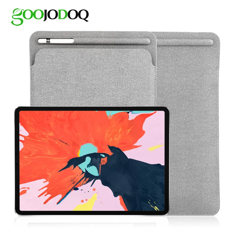 

GOOJODOQ 9.7/10.5 Sleeve Case for iPad 2018 Pro 10.5 11 2018 Case with Apple Pencil Stylus Holder PU Leather Cover Bag for iPad