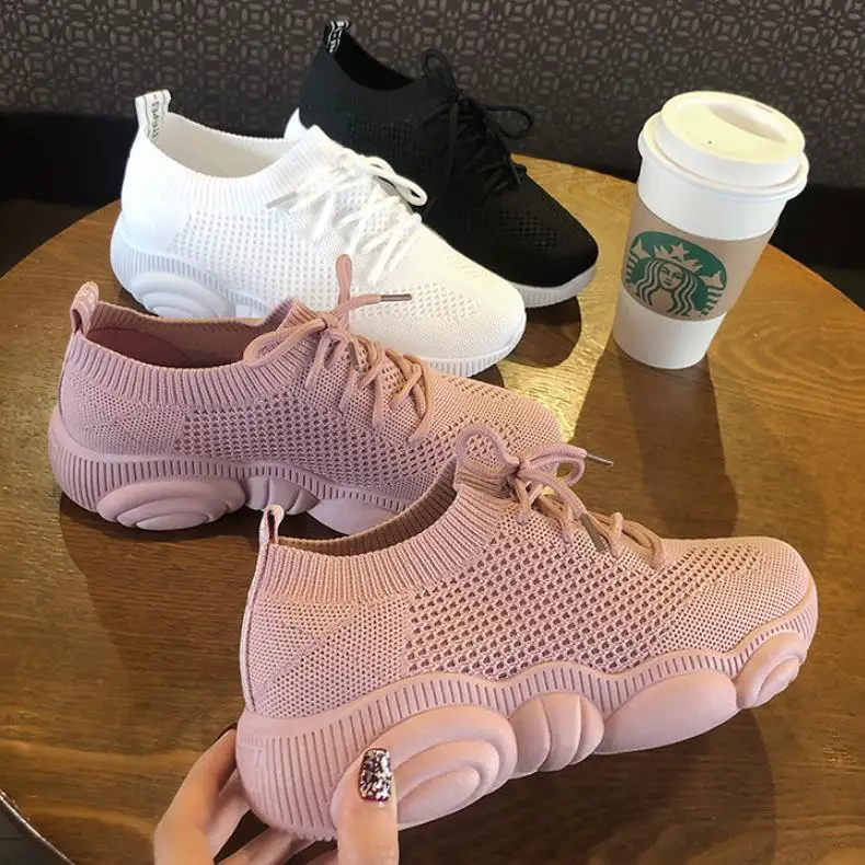 

shoes women new spring sneaker women's breathable mesh upper breathable comfortable casual flat shoes zapatos de mujer sneakers
