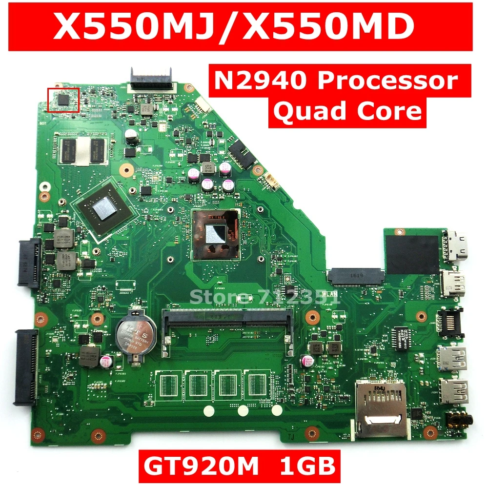 X550MJ N2940 процессор GT920M 1 ГБ 90NB0830-R00040 материнская плата REV 2,0 для ASUS X550MD X550MJ X552M Y582M K550M материнская плата для ноутбука