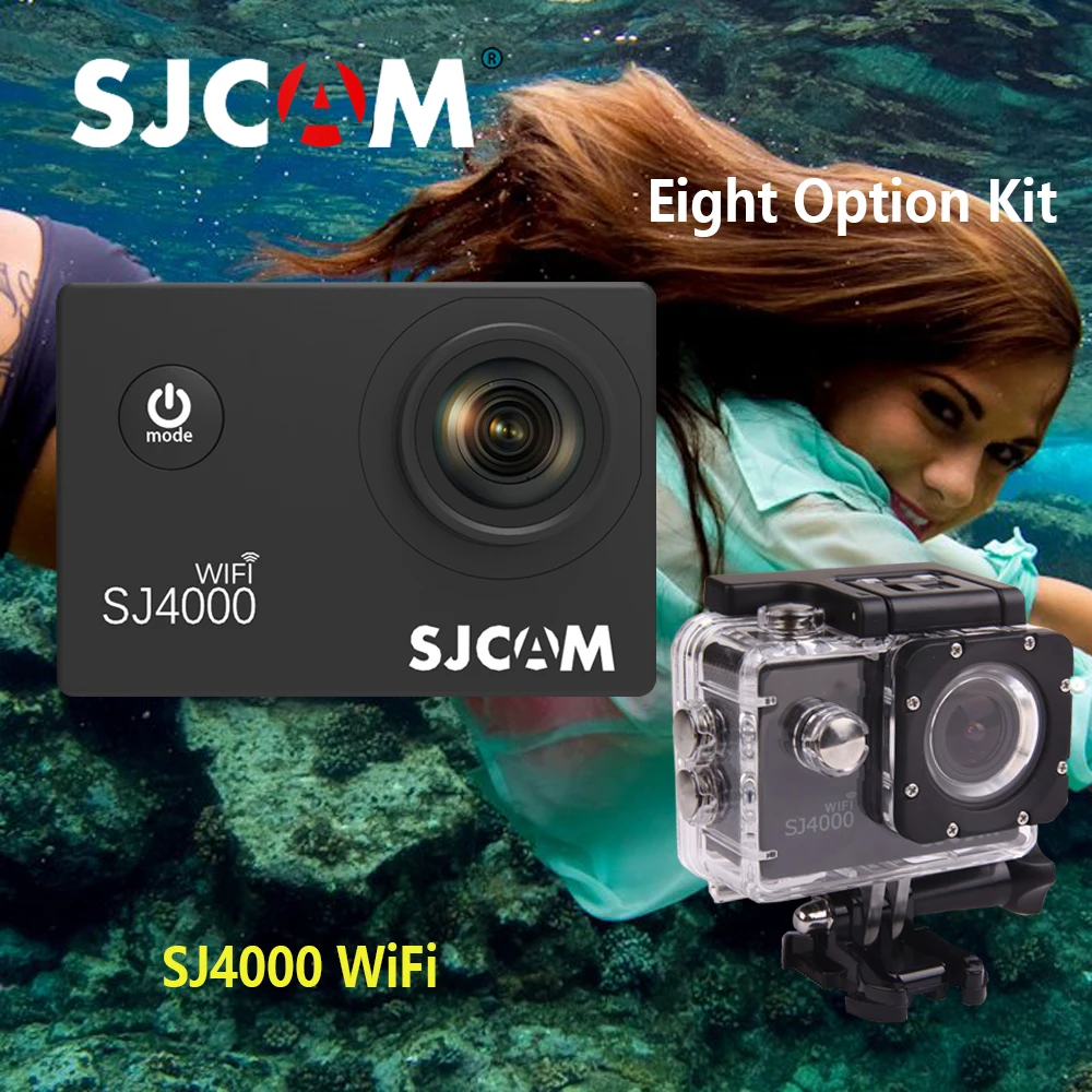 Оригинальная Sjcam Sj4000 WI-FI Спортивная Экшн-камера Камера возможностью погружения на глубину до 30 м Водонепроницаемый Камера 1080 P Высокое разрешение HD, Sj 4000 Цифровая видеокамера Водонепроницаемая камера на шлем Водонепроницаемый pro Камера