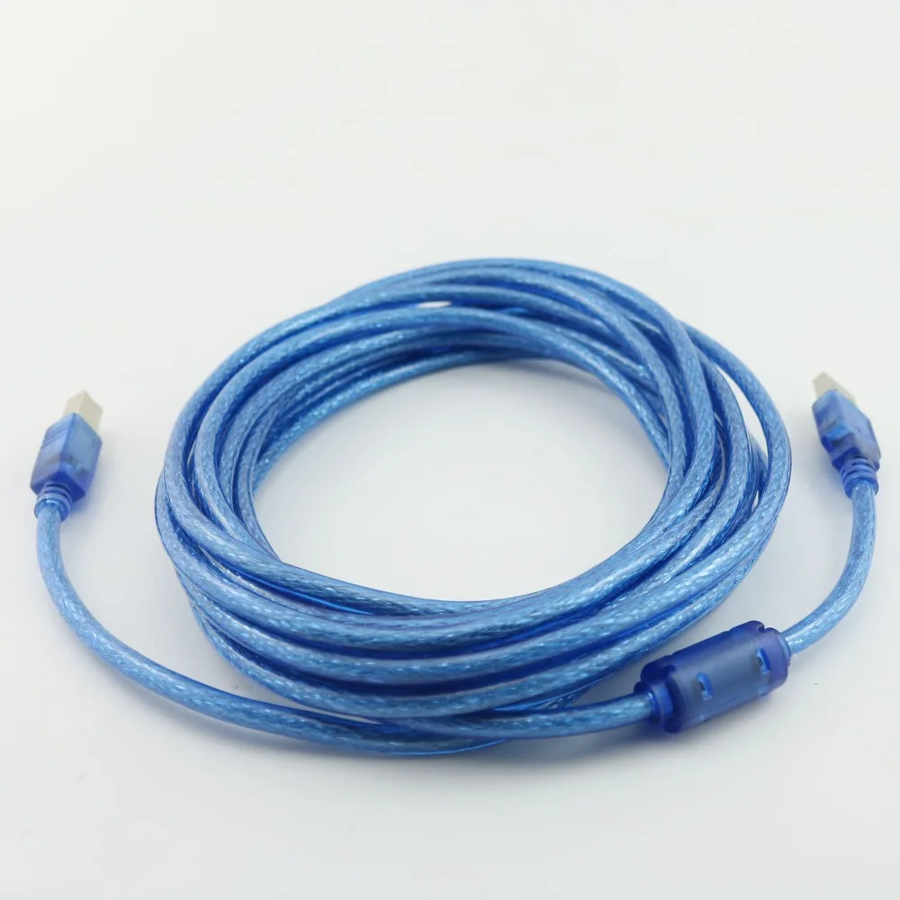 10x 5M/16FT USB 2.0 Type A Male to USB 2.0 B Male Plug Printer Scanner Male to Male Connector Cable Cord Blue