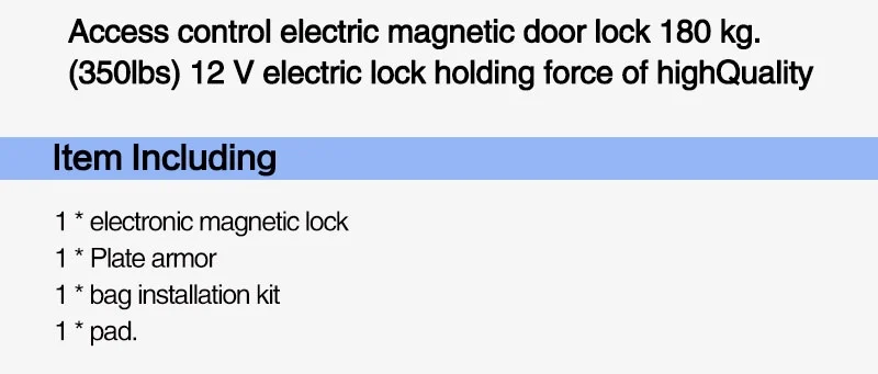 Система контроля доступа 180 кг(350LB) однодверный 12 В Электрический магнитный замок электромагнитный замок удерживающая сила