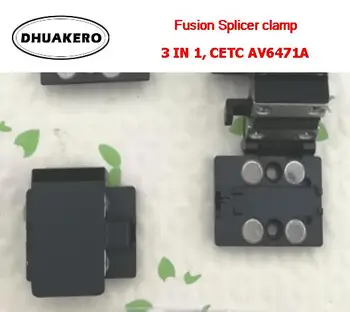 

free shipping AB155A CETC AV6471A Splicing Optical Fusion Splicer machine rubble-insulated,naked fiber,pigtail 3 in 1 clamp