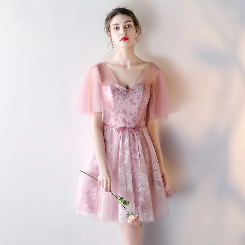 Короткие платья подружки невесты, платье Fiesta Vestido Soiree, Пышные свадебные платья для выпускного вечера, платья сестры невесты TS1705