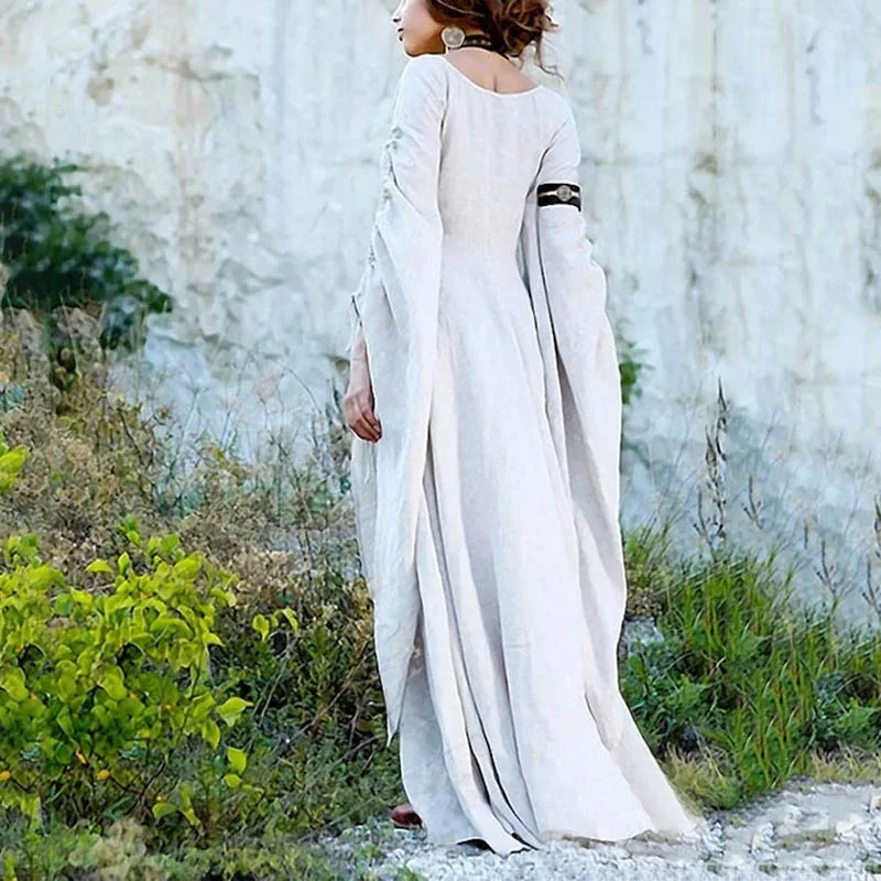 

xxxxxl 2019 new hot sales drop shipping Women Luxury 18th Century Medieval Style Floor Length Renaissance Princess Dress