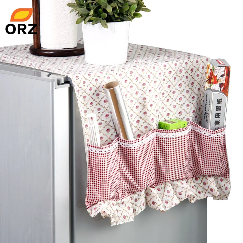 ORZ практичная решетка для холодильника, пылезащитная крышка, Мультифункциональный чехол-органайзер, тряпка для хранения на кухне