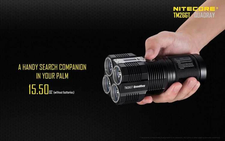 NITECORE крошечный Монстр TM26GT 704 м дальность луча 3500Lm светодиодный O светодиодный дисплей охотничий фонарь фонарик+ 4*3400 мАч батарея