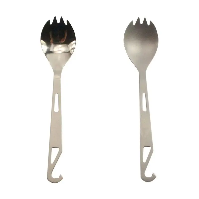 

Multi-Functional Spork Spoon Tableware Pure Titanium Material Outdoor Camping Picnic Portable Titanium Tableware