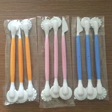 3 шт./компл. Fondant(сахарная) жароустойчивая форма декор для ванной комнаты 8 цветочные узоры из сахара, Моделирование инструмент гравировки резки ручки инструмент для украшения торта