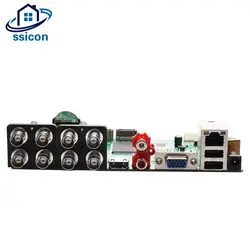 SSICON 8CH 1080N DVR Гибридный NVR доска 5 в 1 Поддержка IP/AHD/CVI/TVI/CVBS камера видеонаблюдения Видео регистраторы модель с 2 Satas HDD