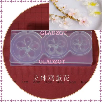 

GLADZGT 3D StereoLovely Flower mold Full Transparent DIY Decorative Craft Jewelry Making resin molds for jewelry