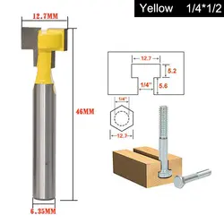 Т-образный паз резак хвостовика Сталь ручки фрезерные Деревообработка маршрутизатор бит Скульптура ALI88
