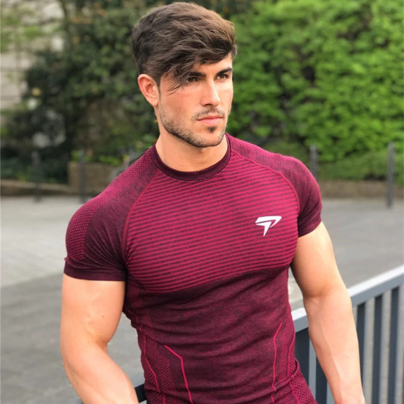 2022 Spier Sportkleding Gym T shirt Fitness Ademend Bodybuilding Strakke Kleding T shirt Sport Tops Tee|Hardloop Tshirts| - AliExpress